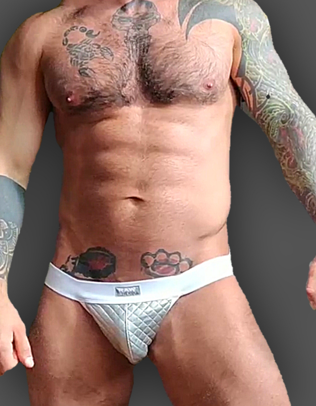 Quilted Silver Jock