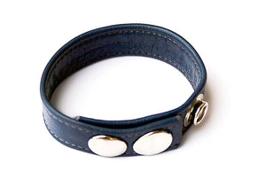 LEATHER C-RING, BLUE