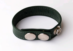 LEATHER C-RING, GREEN