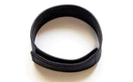 LEATHER C-RING WITH VELCRO, BLACK