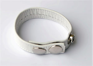 LEATHER C-RING, WHITE